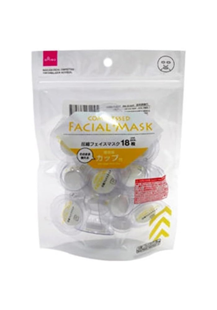 Daiso Compressed Face Masks – Set Of 18 Individually Wrapped Masks White